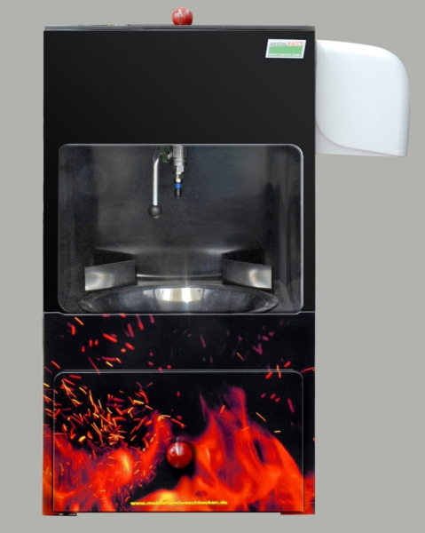 mobiles Handwaschbecken BBQ-Black frontal